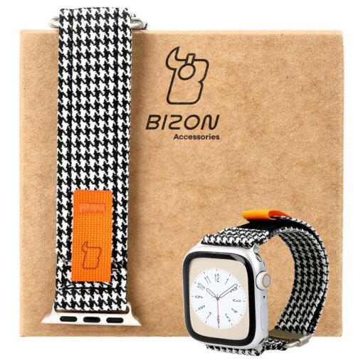 Apple Watch rihm Urban nailonist must ja valge pepit