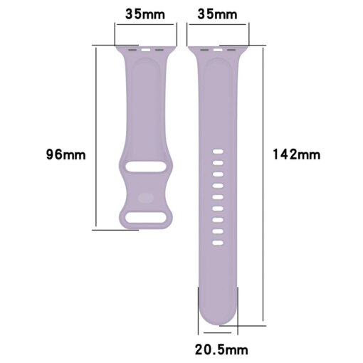 Apple Watch rihm silikoonist Bizon lilla 1