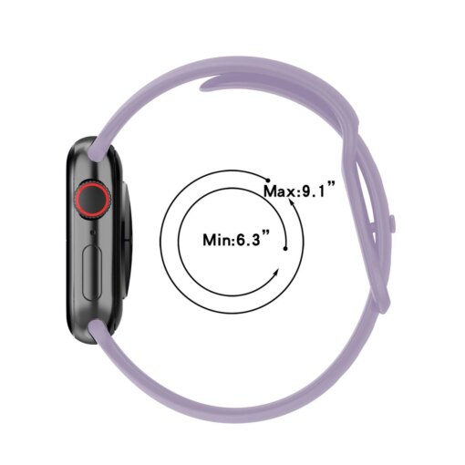 Apple Watch rihm silikoonist Bizon lilla 4
