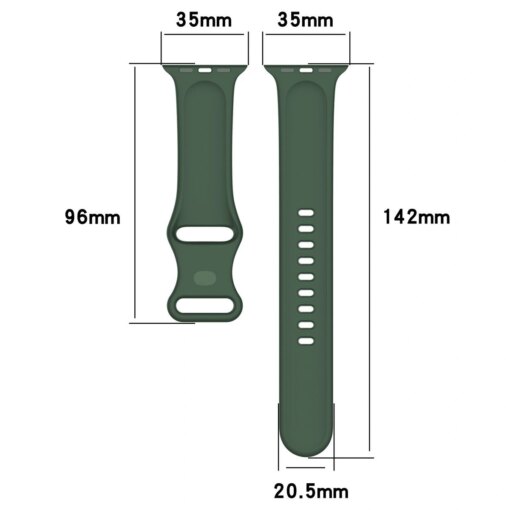 Apple Watch rihm silikoonist Bizon roheline 1