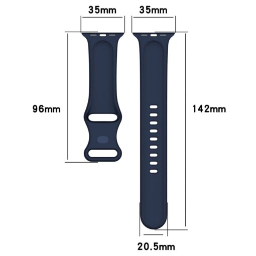 Apple Watch rihm silikoonist Bizon sinine 1