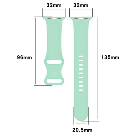 Apple Watch rihm silikoonist Bizon v mint 1
