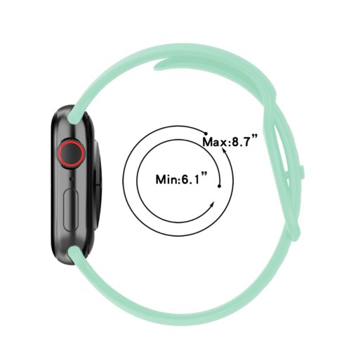 Apple Watch rihm silikoonist Bizon v mint 5