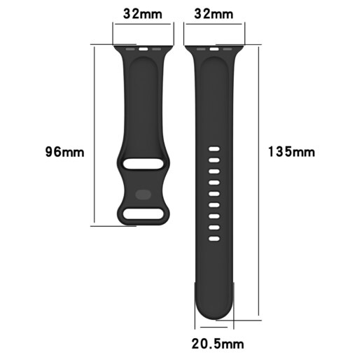 Apple Watch rihm silikoonist Bizon v must 1