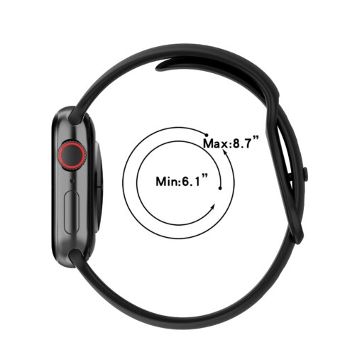 Apple Watch rihm silikoonist Bizon v must 5