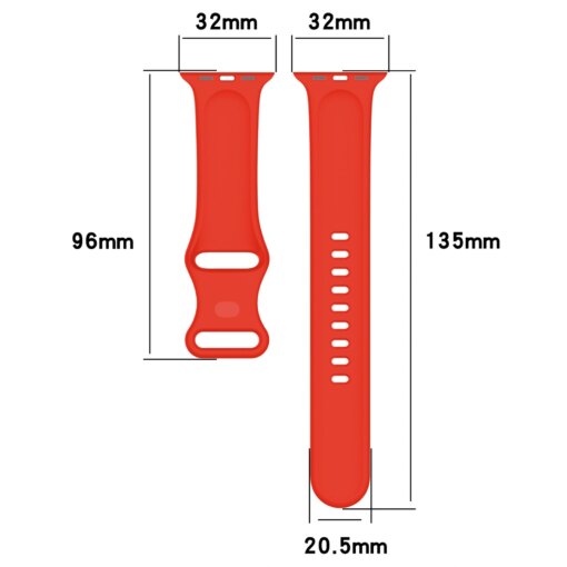 Apple Watch rihm silikoonist Bizon v punane 1