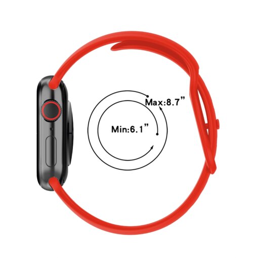 Apple Watch rihm silikoonist Bizon v punane 5
