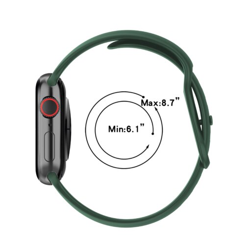 Apple Watch rihm silikoonist Bizon v roheline 4