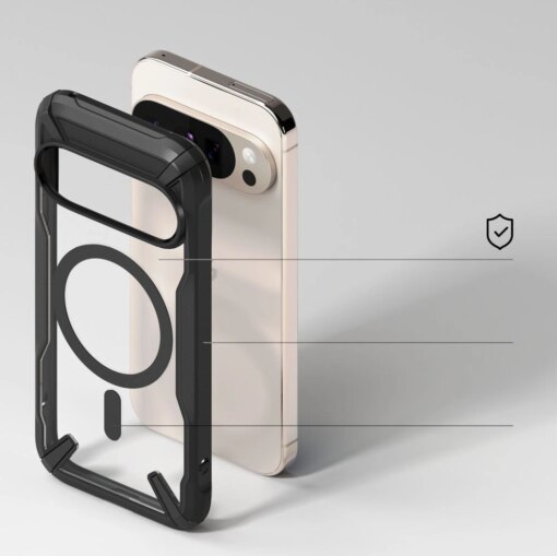 Google Pixel 10 10 PRO umbris Ringke Fusion X silikoonist servadega ja plastikust tagusega must 3