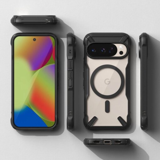 Google Pixel 10 10 PRO umbris Ringke Fusion X silikoonist servadega ja plastikust tagusega must 4