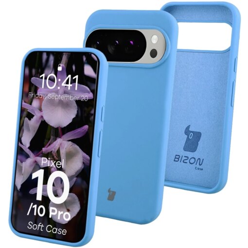 Google Pixel 10 10 Pro umbris silikoonist Bizon Soft Case sinine