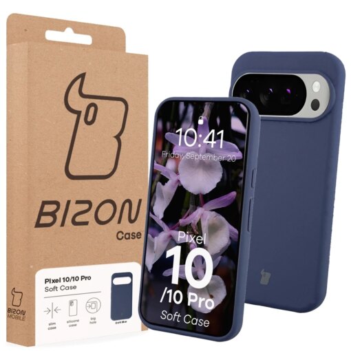 Google Pixel 10 10 Pro umbris silikoonist Bizon Soft Case tumesinine 6