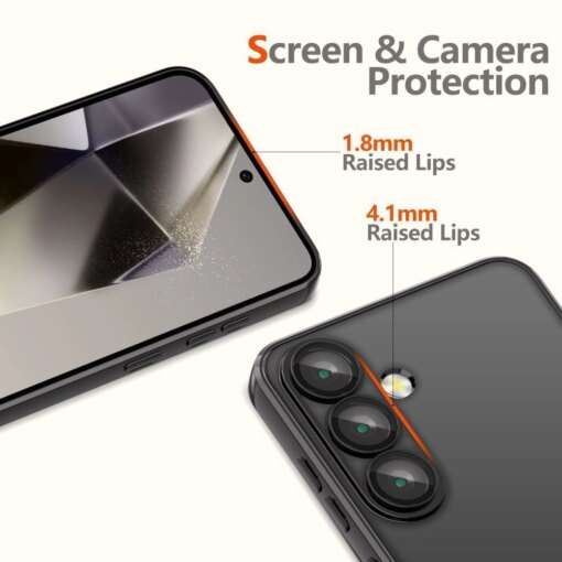 Samsung S25 EDGE MagSafe umbris Magflex laikiva musta viimistlusega silikoonist 2