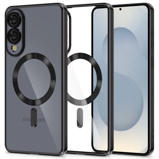 Samsung S25 EDGE MagSafe umbris Magflex laikiva musta viimistlusega silikoonist
