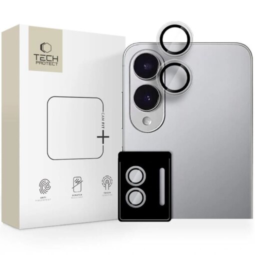 Samsung S25 EDGE kaamera kaitseklaas Camring Fit labipaistev