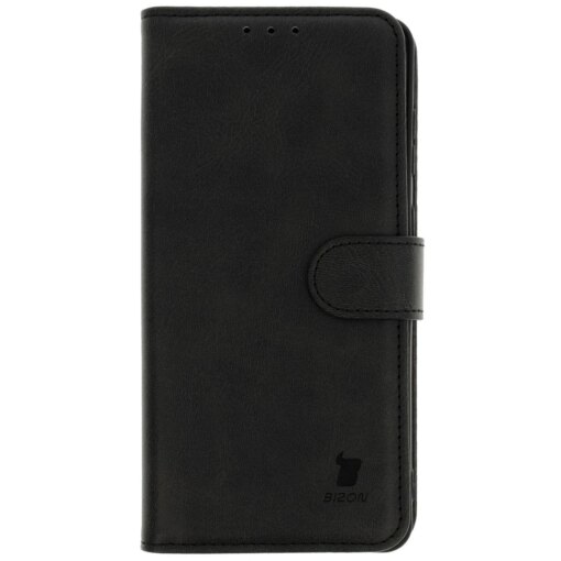 Samsung S25 EDGE kaaned Bizon Case Pocket kunstnahast kaarditaskutega must 1