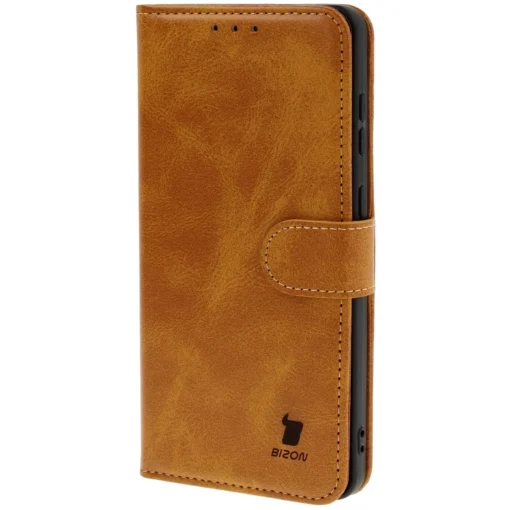 Samsung S25 EDGE kaaned Bizon Case Pocket kunstnahast kaarditaskutega pruun 3