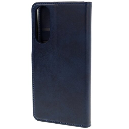Samsung S25 EDGE kaaned Bizon Case Pocket kunstnahast kaarditaskutega sinine 3
