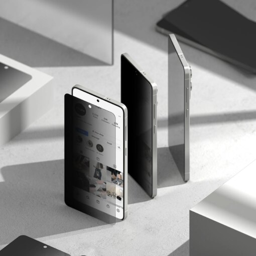Samsung S25 EDGE kaitseklaas privaatsufiltriga Ringke Easy Slide Privacy 2tk 4