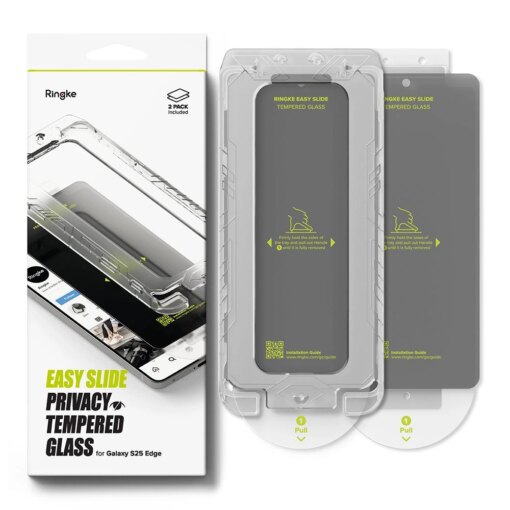 Samsung S25 EDGE kaitseklaas privaatsufiltriga Ringke Easy Slide Privacy 2tk 5