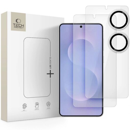 Samsung S25 EDGE kaitseklaaside komplekt Glass Set labipaistev 3tk
