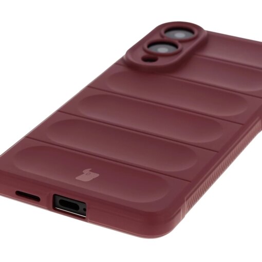 Samsung S25 EDGE umbris Bizon Case Tur silikoonist burgundy 2