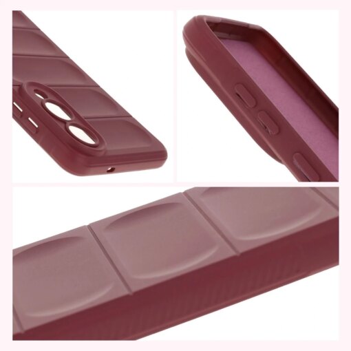 Samsung S25 EDGE umbris Bizon Case Tur silikoonist burgundy 6