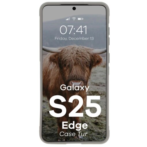 Samsung S25 EDGE umbris Bizon Case Tur silikoonist helehall 4