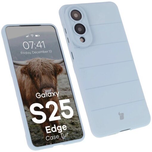 Samsung S25 EDGE umbris Bizon Case Tur silikoonist helesinine