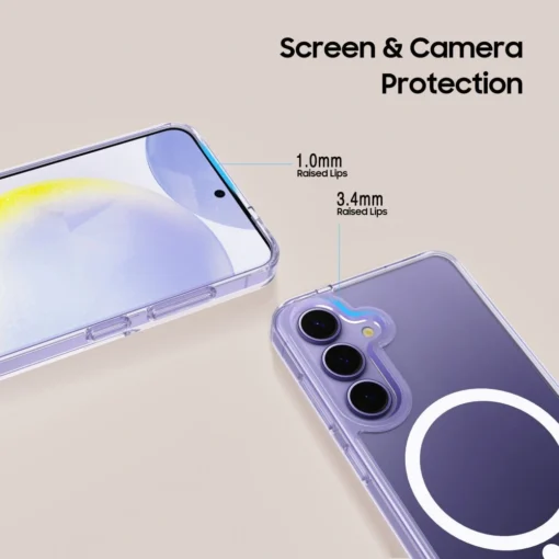 Samsung S25 EDGE umbris MagSafe Flexair Hybrid plastikust taguse ja silikoonist servadega 3