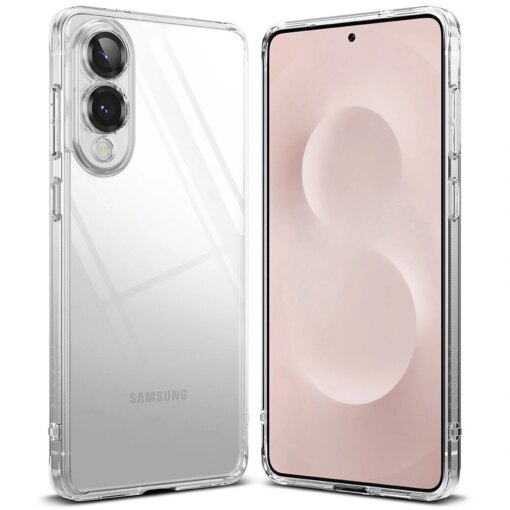 Samsung S25 EDGE umbris plastikust ja silikoonist Ringke Fusion labipaistev 1