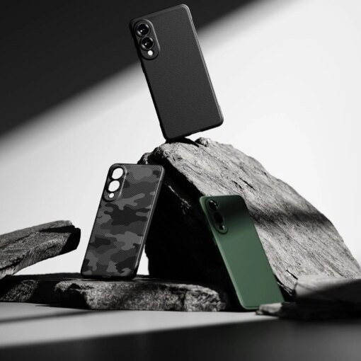 Samsung S25 EDGE umbris plastikust ja silikoonist Ringke Onyx must 6