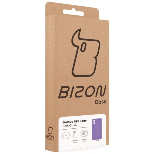 Samsung S25 EDGE umbris silikoonist Bizon Soft Case lilla 1