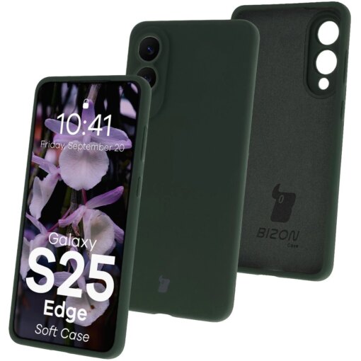 Samsung S25 EDGE umbris silikoonist Bizon Soft Case tumeroheline