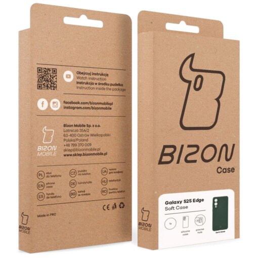 Samsung S25 EDGE umbris silikoonist Bizon Soft Case tumeroheline 7
