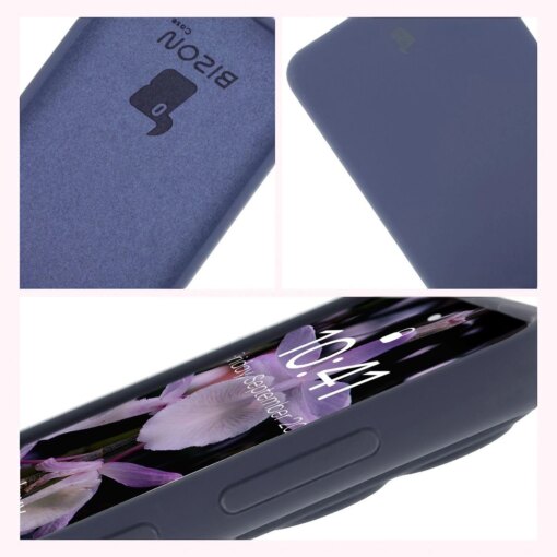 Samsung S25 EDGE umbris silikoonist Bizon Soft Case tumesinine 5