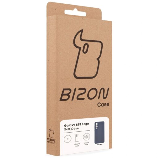 Samsung S25 EDGE umbris silikoonist Bizon Soft Case tumesinine 7
