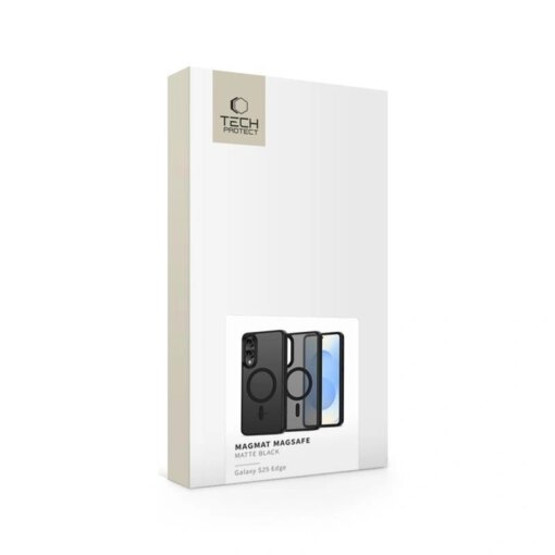 Samsung S25 EDGE umbris silikoonist servade ja plastikust tagusega MagMat MagSafe matt must 4