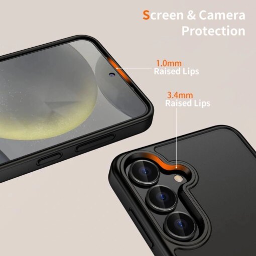 Samsung S25 EDGE umbris silikoonist servade ja plastikust tagusega MagMat matt must 2