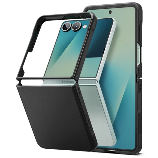 Samsung Z Flip 7 umbris plastikust ja silikoonist Ringke Onyx must 1