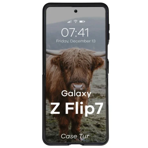 Samsung Z Flip7 umbris Bizon Case Tur silikoonist must 3