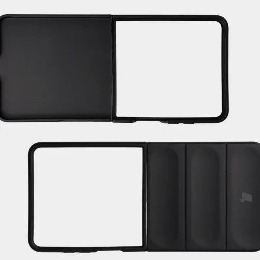 Samsung Z Flip7 umbris Bizon Case Tur silikoonist must 4