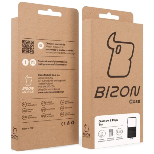 Samsung Z Flip7 umbris Bizon Case Tur silikoonist must 6
