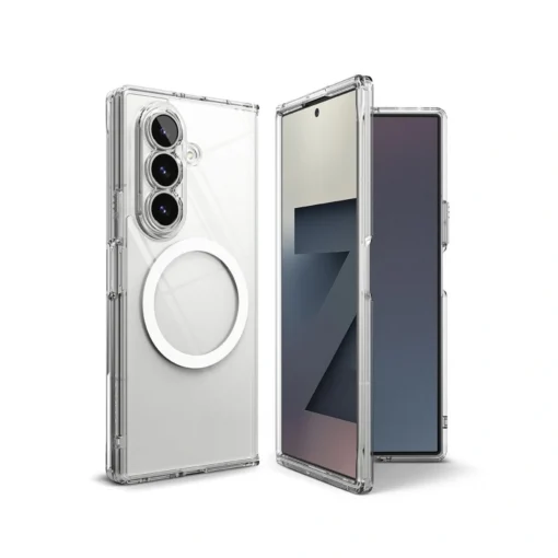 Samsung Z Fold 7 umbris silikoonist ja plastikust Ringke Fusion MagSafe labipaistev 3