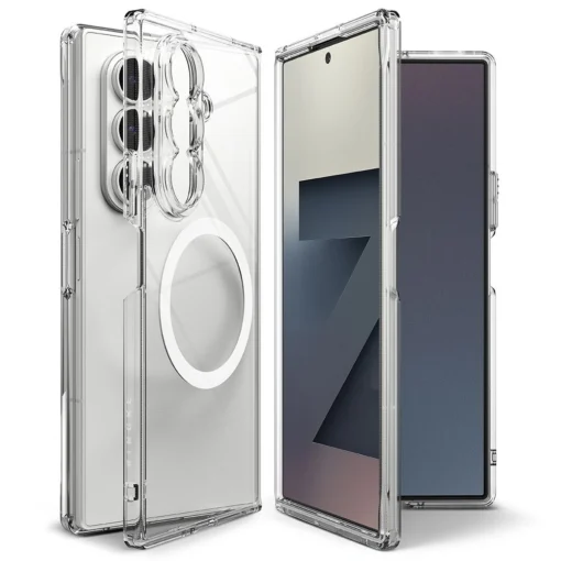 Samsung Z Fold 7 umbris silikoonist ja plastikust Ringke Fusion MagSafe labipaistev 7