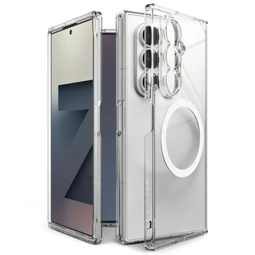 Samsung Z Fold 7 umbris silikoonist ja plastikust Ringke Fusion MagSafe labipaistev 9