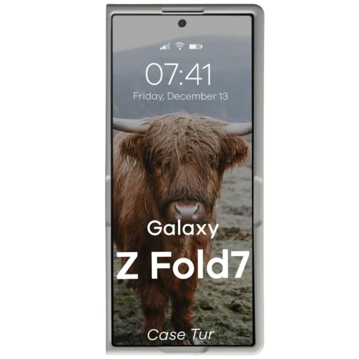 Samsung Z Fold7 umbris Bizon Case Tur silikoonist helehall 4
