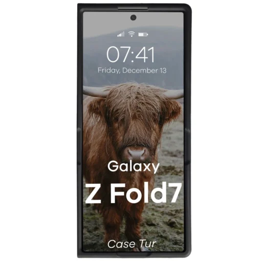 Samsung Z Fold7 umbris Bizon Case Tur silikoonist must 6