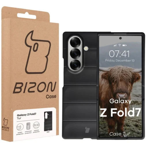 Samsung Z Fold7 umbris Bizon Case Tur silikoonist must 9