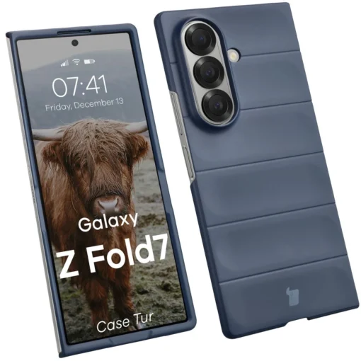 Samsung Z Fold7 umbris Bizon Case Tur silikoonist tumesinine 2